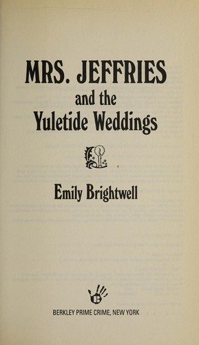 Mrs. Jeffries and the Yuletide Weddings