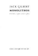 Monolithos: Poems, 1962 and 1982