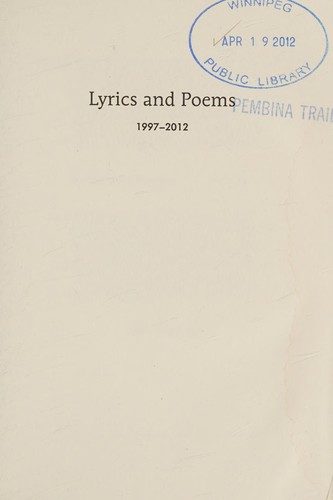Lyrics and Poems 1997-2012