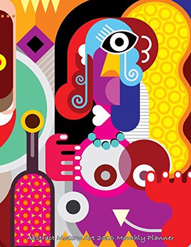 Abstract Modern Art 2016 Monthly Planner