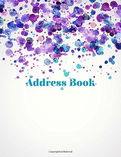 Address Book (Beautiful Address Books-Watercolor Splash Design ) (Volume 34)