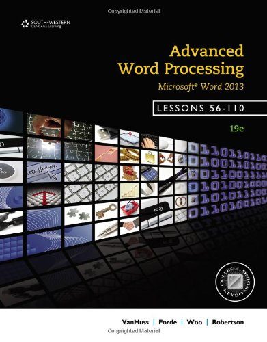 Advanced Word Processing, Lessons 56-110: Microsoft Word