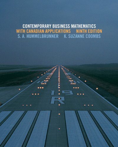 Contemporary Business Mathematics with Canadian Applications with MyMathLab (9th Edition)
