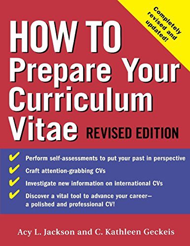 How to Prepare Your Curriculum Vitae (How To?series)