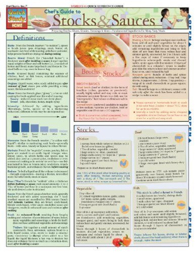Chef'S Guide To Stocks &Sauces (Quickstudy: Home)
