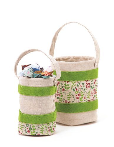 Snippet Catchers: 2 Fabric Buckets for Your Scraps, Bits & Threads