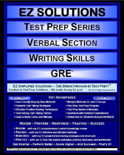 EZ Solutions - Test Prep Series - Verbal Section - Writing Skills - GRE (Edition: Updated. Version: Revised. 2015) (Ez Test Prep)