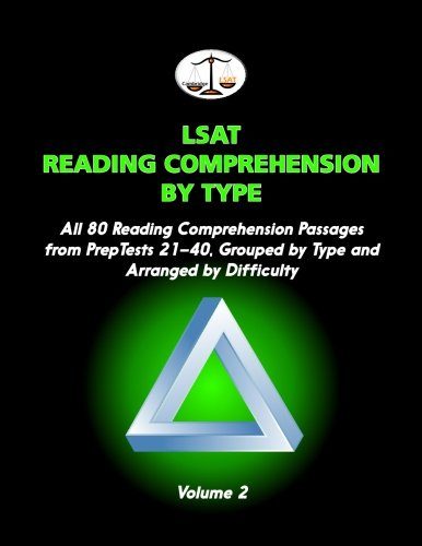 LSAT Reading Comprehension by Type, Volume 2: All 80 Reading Comprehension Passages from PrepTests 21-40, Grouped by Type and Arranged by Difficulty (Cambridge LSAT)