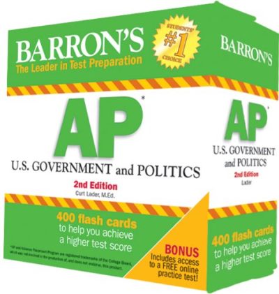 Barron's AP U.S. Government and Politics Flash Cards, 2nd Edition