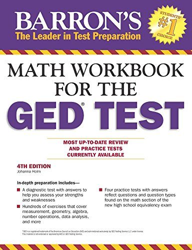 Math Workbook For The GED Test, 4th Edition (Barron's Ged Math Workbook)