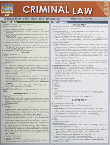 Criminal Law (Quick Study Law)