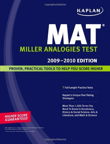 Kaplan MAT, 2009-2010 Edition
