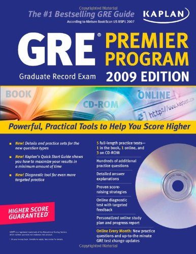 Kaplan GRE Exam 2009 Premier Program (w/ CD-ROM) (Kaplan GRE Premier Program (W/CD))