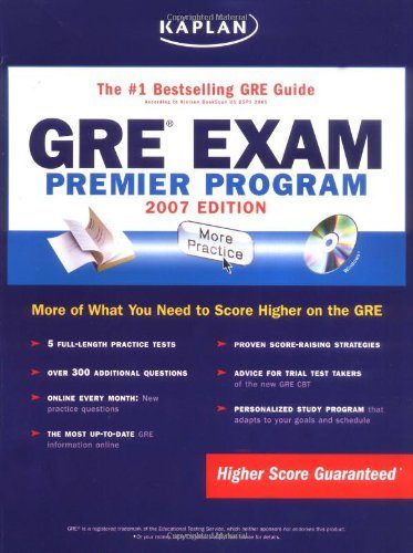 Kaplan GRE Exam, 2007 Edition: Premier Program (Kaplan GRE Premier Program (W/CD))