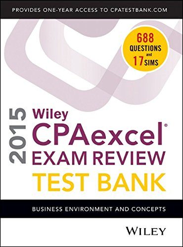 Wiley CPAexcel Exam Review 2015 Test Bank: Business Environment and Concepts