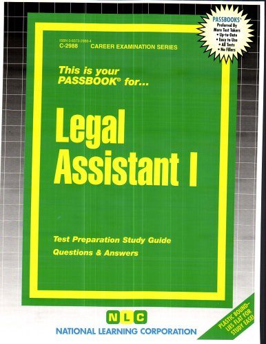 Legal Assistant I(Passbooks)