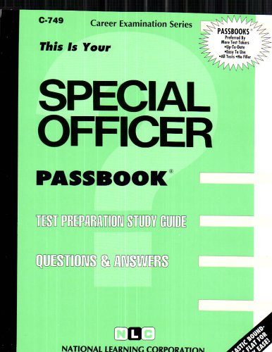 Special Officer(Passbooks) (Career Examination Ser. ; C-749)