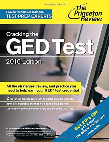 Cracking the GED Test with 2 Practice Exams, 2016 Edition (College Test Preparation)