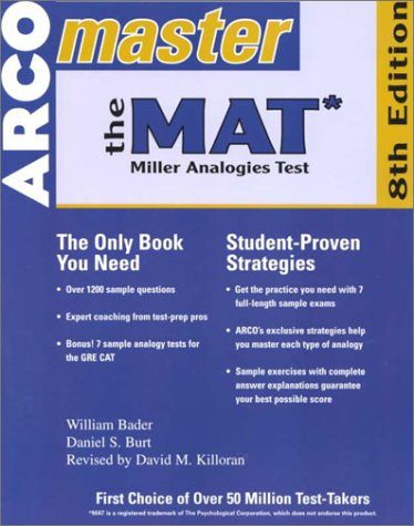 Master the Mat 2001: Miller Analogies Test (Master the Mat: Miller Analogies Test, 8th ed)