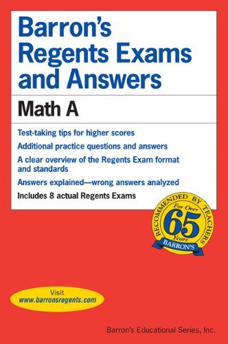 Math A (Barron's Regents Exams and Answers Books)