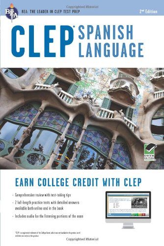 CLEPÂ® Spanish Language Book + Online (CLEP Test Preparation) (English and Spanish Edition)