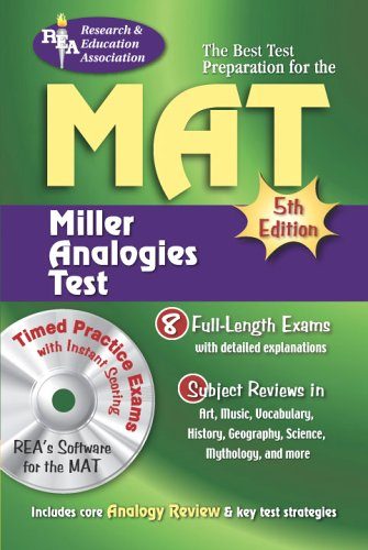 MAT (REA) -- The Best Test Preparation for the Miller Analogy Test: 5th Edition (Miller Analogies Test (MAT) Preparation)