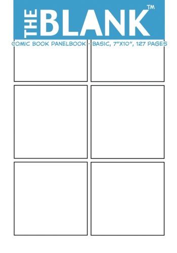 The Blank Comic Book Panelbook - Basic, 7"x10", 127 Pages