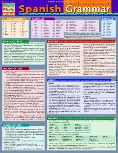 Spanish Grammar (Quick Study: Academic)