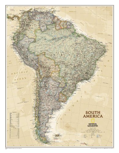 South America Executive [Tubed] (National Geographic Reference Map)