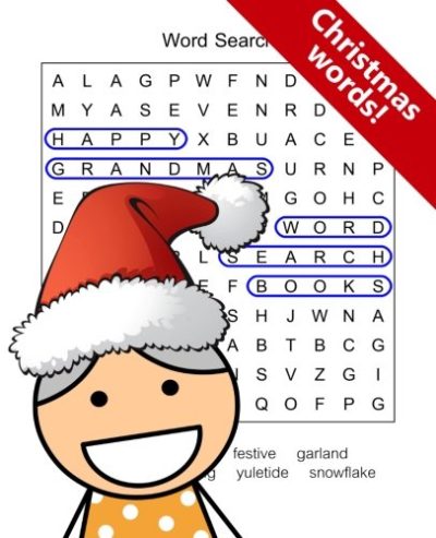 Happy Grandma's Word Search Books: Christmas Words