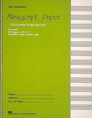 Manuscript Paper Standard Wire-Bound 12 Stave